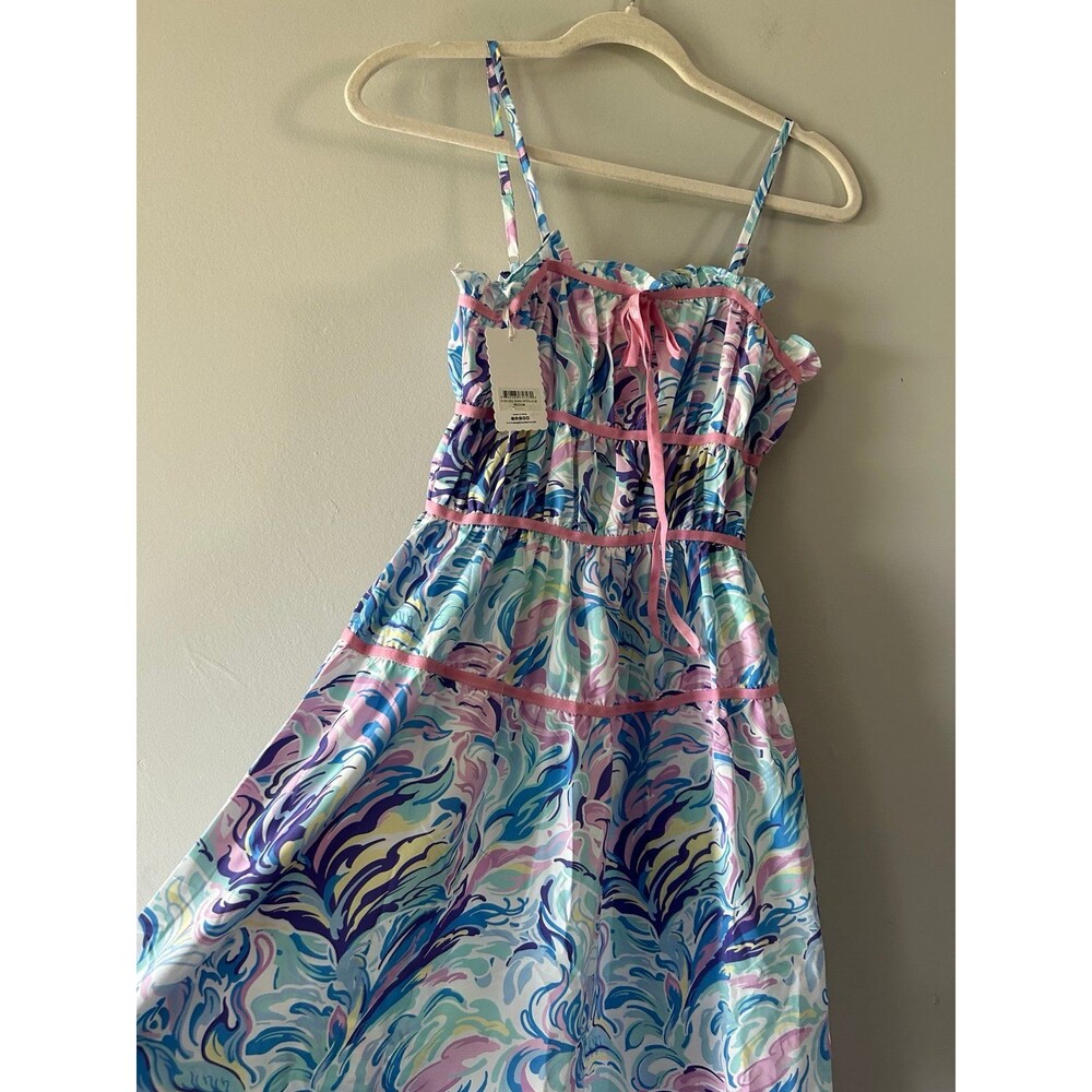Simply Southern Banded Watercolor Midi Dress NWT Medium